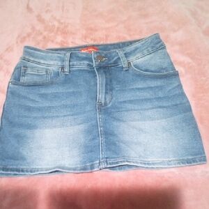 Casual Blue Denim Mini Skirt